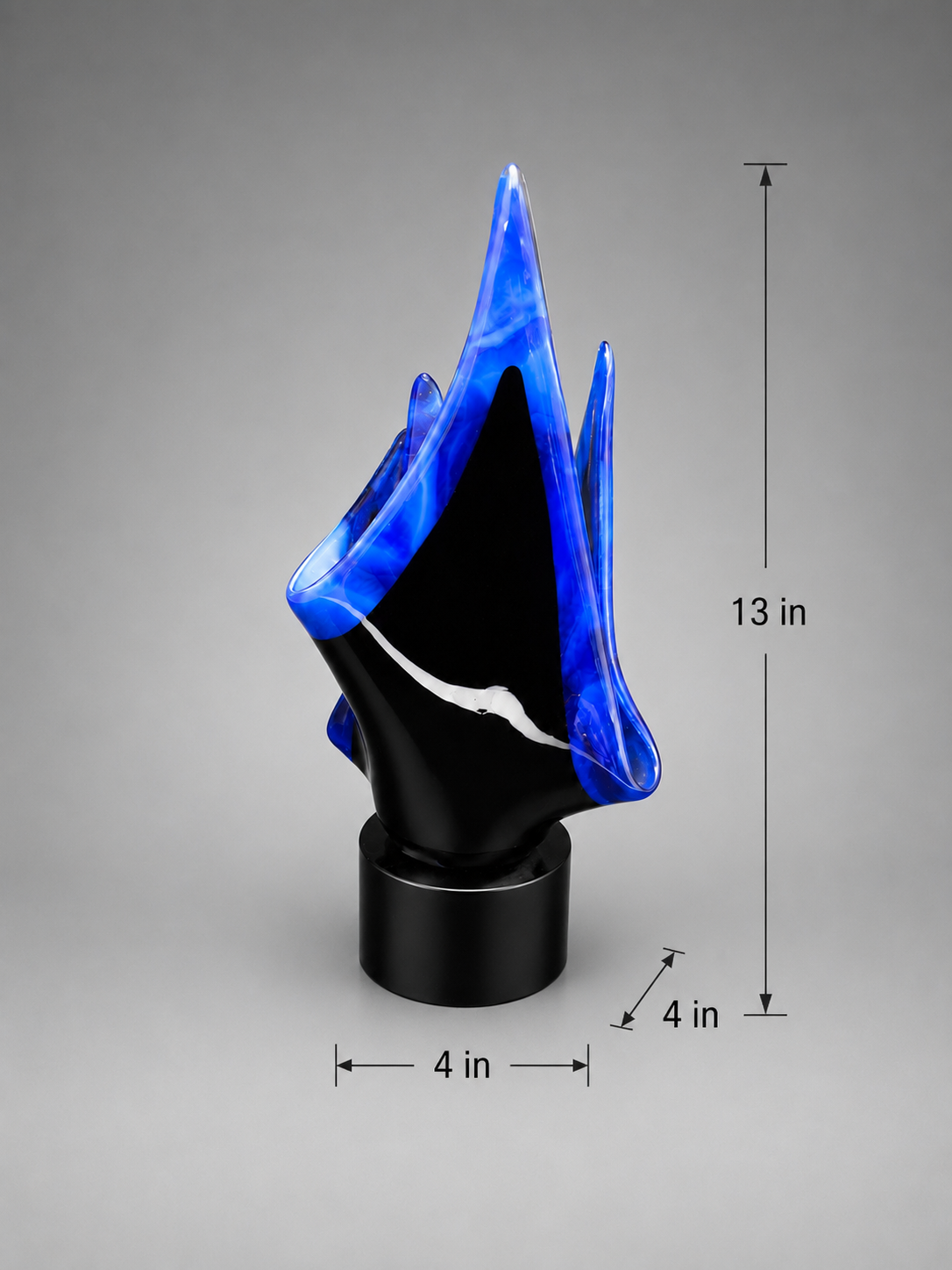Blue Flame Fusion Glass