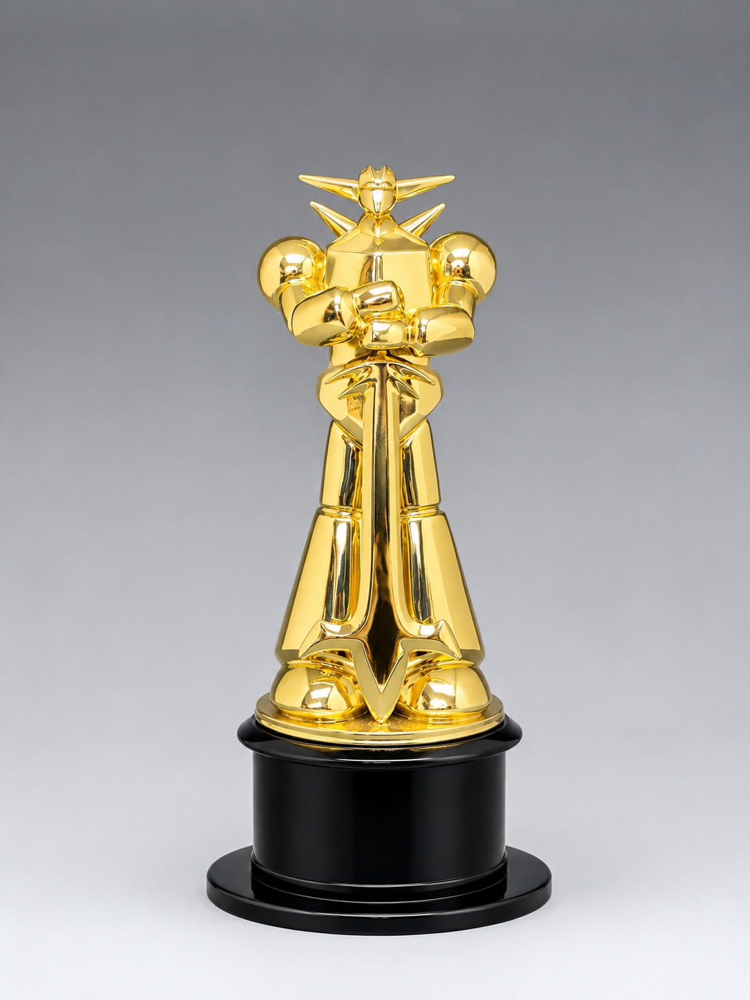Front View of Golden Sentinel Trophy - Gold Champion Award