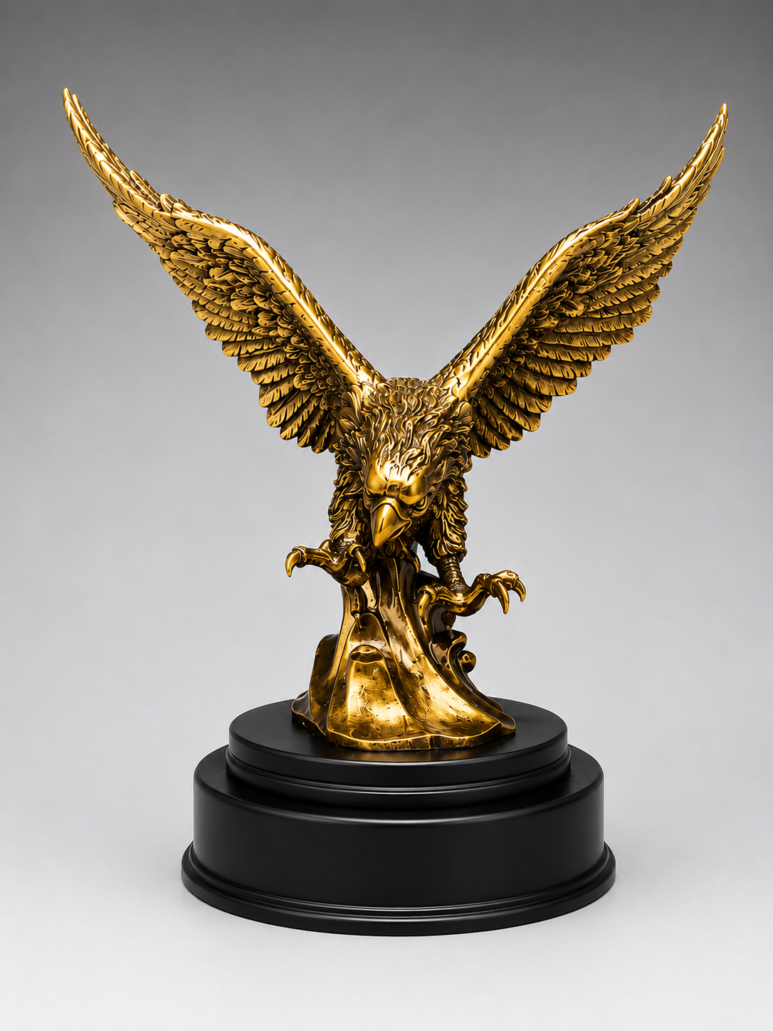 Front view of Bronze Eagle Award