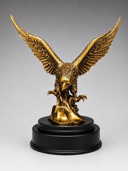 Front view of Bronze Eagle Award