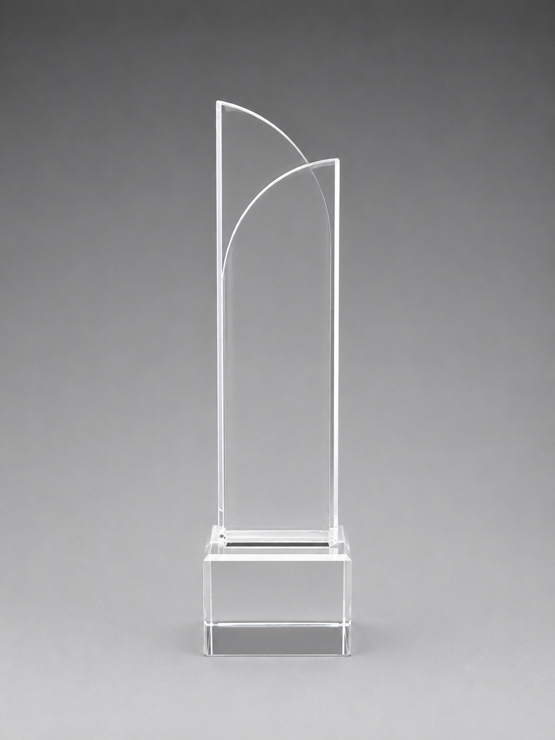 Front view of Crystal Tower Excellence Award
